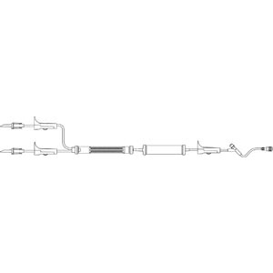 Admin Set, Y-Type, 3 Roller Clamps, Drip Chamber, 170µ Blood Filter, Pump Chamber, Injection Site 6" Above Distal End, SPIN-LOCK Connector, 69mL Priming Volume, 85"L, 10 Drops/mL, Latex Free (LF), 50/cs (Rx)
