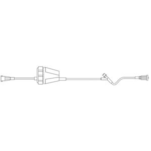 Admin/ Extension Set, Female Luer Adaptor, Rate Flow Regular, Injection Site 6" Above Distal End, SPIN-LOCK Connector, 2.5mL Priming Volume, 19"L, DEHP & Latex Free (LF), 50/cs (Rx)