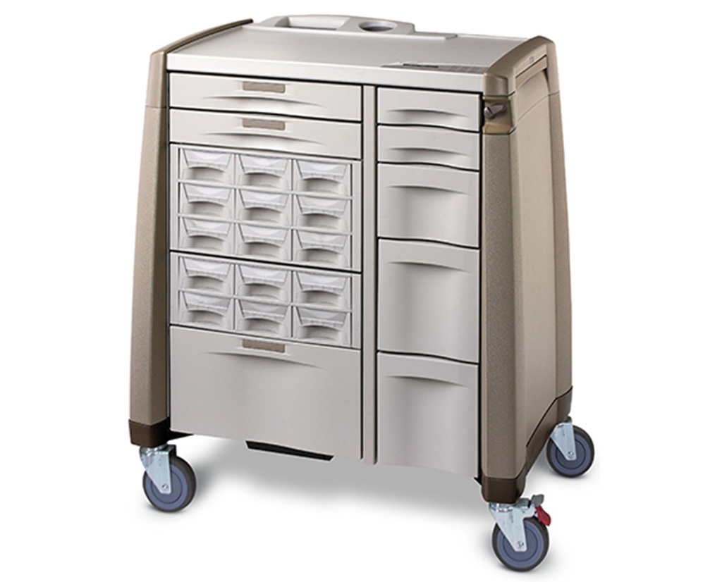 Capsa Avalo ACM Anesthesia Cart with Auto Relock and Dark Creme