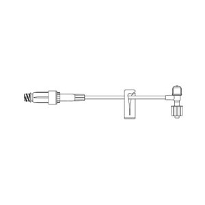 Small Bore T-Port Extension Set, ULTRASITE Valve & SPIN-LOCK® Connection, 0.66mL Priming Volume, 5.5"L, Removable Slide Clamp, DEHP & Latex Free (LF), 100/cs (Rx)