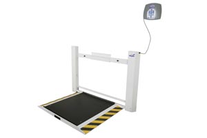 Wheelchair Scale, Wall-Mounted, Fold-Up, Antimicrobial, LB/KG Lockout, Everlock, EMR Connectivity via Pelstar Wireless Technology, Power Adapter (ADPT30) Included