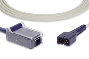 SpO2 Adapter Cable, 110cm, Covidien > Nellcor Compatible w/ OEM: 43803, 41251, 11110-000042, NXNE2626-4, NXNE400, B400-1011E-4, CB-A400-1011D4, CB-A400-1011E90