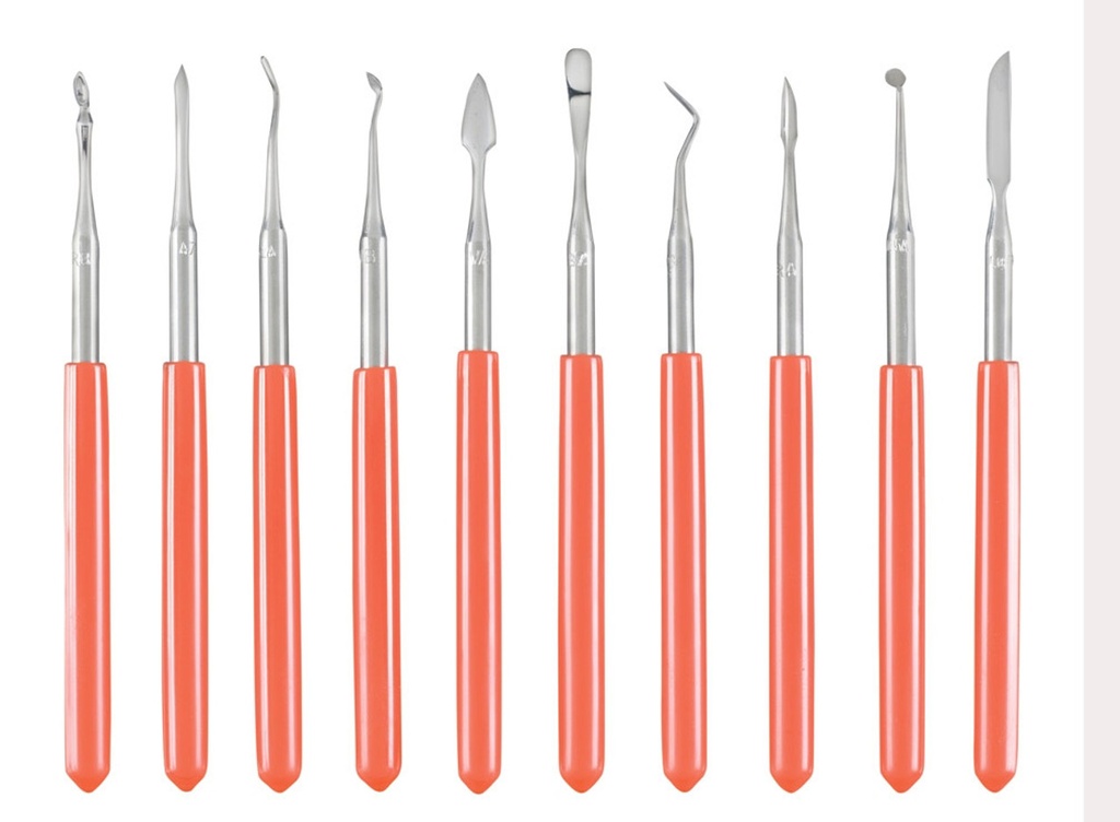 Complete set of 10 Waxing & Carving Instruments