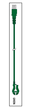 [LPG005] Leadwire Green 40" Dual/Pinch