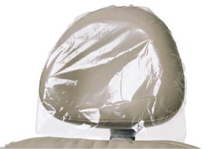 [BF-9500] Mydent Defend Headrest Covers, 9.5" x 14", Clear, Plastic