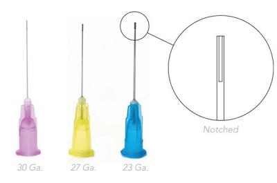 [239] Pac-Dent Endo Irrigation Needle Tips, 27 Ga, Notched, Yellow, 100 pack