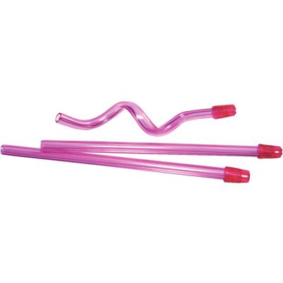[711] Medicom Safebasics™ Saliva Ejector, Translucent Pink with Pink Tip