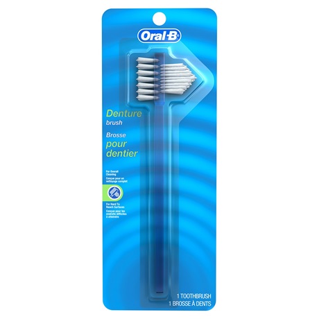 [0041081001] P&G Oral-B Denture Toothbrush, Hard Blister Card, 6/pk, 72 pk/cs