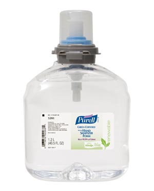 [5391-02] Gojo Purell® Green Certified TFX™ Foam Hand Sanitizer, 1200mL, 2/cs