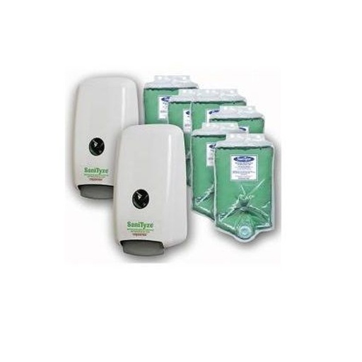 [JWGPRO1] Crosstex Sanityze™ Promo Pack: (2) Sanityze Dispensers & (6) 1000ml Sanityze Pouches