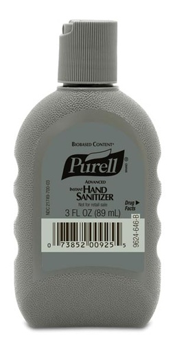 [9624-24] Gojo Purell® Instant Hand Sanitizer, 3 fl oz FST™ Bottle, Foliage Green with Disc-Cap