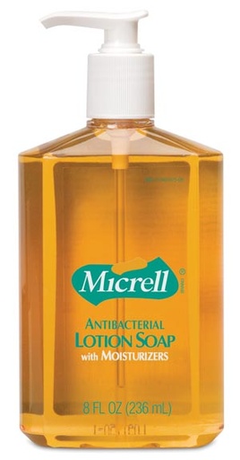 [9752-12] Gojo Micrell® Antibacterial Lotion Soap, 8 oz Pump Bottle