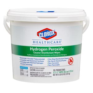 [30826] Healthlink-Clorox Clorox Healthcare® Wipes, Hydrogen Peroxide Disinfectant Cleaner, 12 x 11