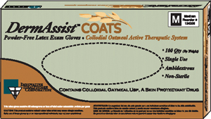 [124200] Innovative Dermassist® Coats™ Powder-Free Latex Exam Gloves, Medium