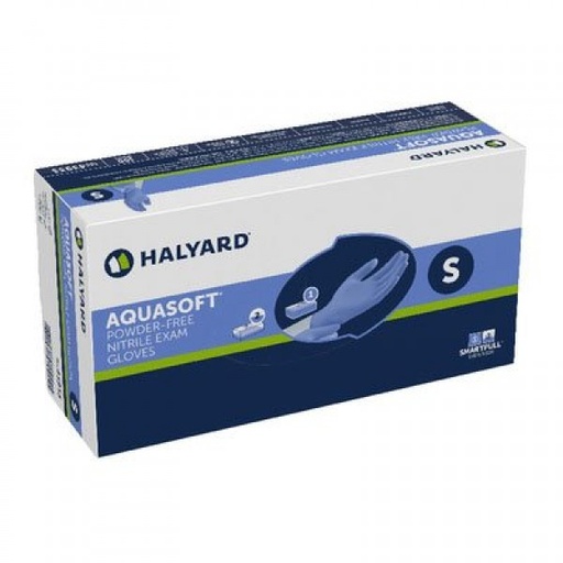 [43933] Halyard Aquasoft™ Blue Nitrile Exam Gloves, Small