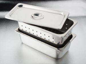 [4273P] Tech-Med Stainless Steel Instrument Tray, Perforated, 12.59" x 6.85" x 3.93"