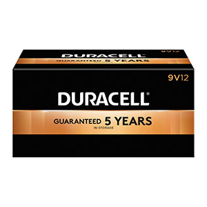 [MN1604BKD] Duracell® Coppertop® Alkaline Battery With Duralock Power Preserve™ Tech, Size 9V