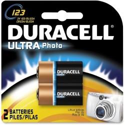 [DL123AB2PK] Duracell® Photo Battery, Lithium, Size DL123A, 3V
