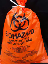 [884] Medegen Autoclavable Print/ Label Biohazard Bag, 25" x 35", 1.8 mil, 13-16 Gal