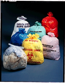[47-07] Medegen Ultra-Tuff™ Infectious Linen Linen Bag, 23" x 8" x 41", 1.2 mil, Yellow