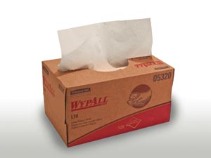 [05320] Kimberly-Clark Wypall® L10 Utility Wipes, White, 9" x 10½", 125/bx