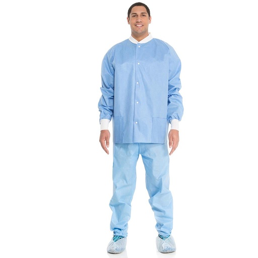 [10030] Halyard Basic Lab Coat, Blue, Small
