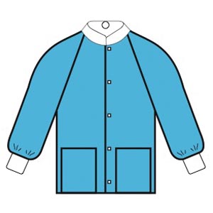 [10078] Halyard Professional Jacket, Blue, Large