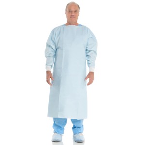 [37284] Halyard Procedure Gown Chemotherapy Drug Tested, Knit Cuffs, Open Back, Size XXL