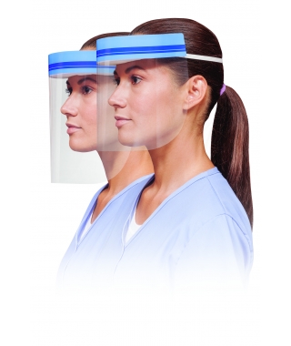 [GCSS9] Crosstex Face Shield, Elastic Headband, Clear, 9" Full Length