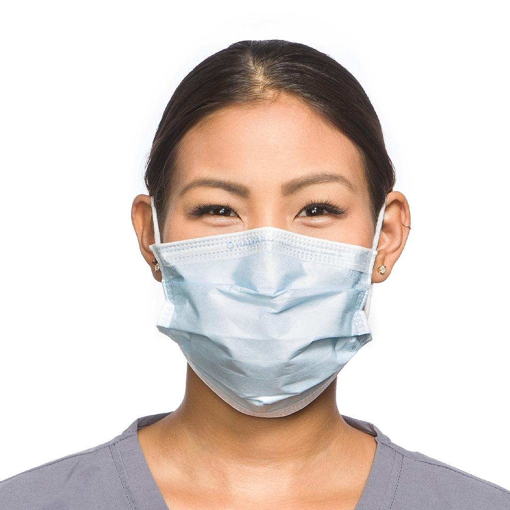 [62115] Halyard Fluidshield™ Level 2 Procedure Mask, ( ASTM F2100-11 Level 2), Pleat, Blue