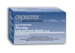 [GCABL] Crosstex Advantage Earloop Mask, Latex Free (LF), Blue