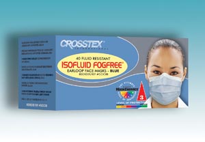 [GCICXS] Crosstex Isofluid Fogfree® Earloop Mask, Latex Free (LF), Sapphire