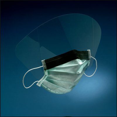 [1840FS] 3M™ High Fluid Resistant Procedure Mask with Face Shield, Light Green