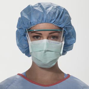[49215] Halyard Specialty Anti-Fog Surgical Mask, DERMA-TOUCH Tape, Green