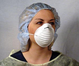 [1520] Dukal Surgical Face Mask, Coned Shaped, White