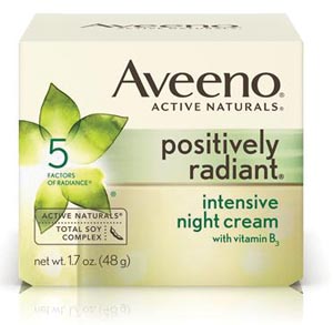 [116249] Aveeno® Positively Radiant® Intensive Night Cream w/Vitamin B3, 1.7oz