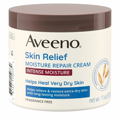 [115077] Johnson & Johnson Aveeno 11 oz Skin Relief Intense Moisture Repair Cream, 12/Case