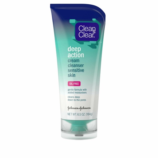 [001668] Johnson & Johnson Clean & Clear 6.5 oz Deep Action Cream Cleanser, 12/Case