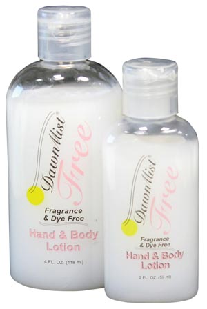 [HLF02] Dukal Dawnmist Hand & Body Lotion, Fragrance Free, 2 oz Bottle with Dispensing Cap