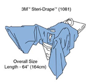[1081] 3M Urology Steri-Drape™ TUR Drape, 64", Abdominal Adhesive Aperture
