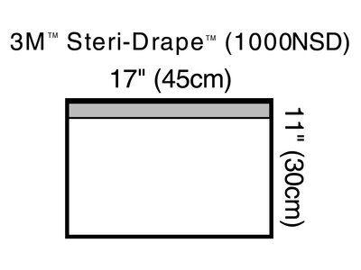 [1000NSD] 3M™ Steri-Drape™ Towel Drapes, Small, 11" x 17", Non-Sterile, Clear Plastic, Adhesive Strip