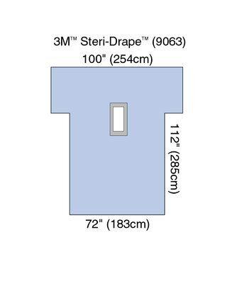 [9063] 3M™ General Surgery Drapes Steri-Drape™ Laparotomy Drape, 72" x 112"