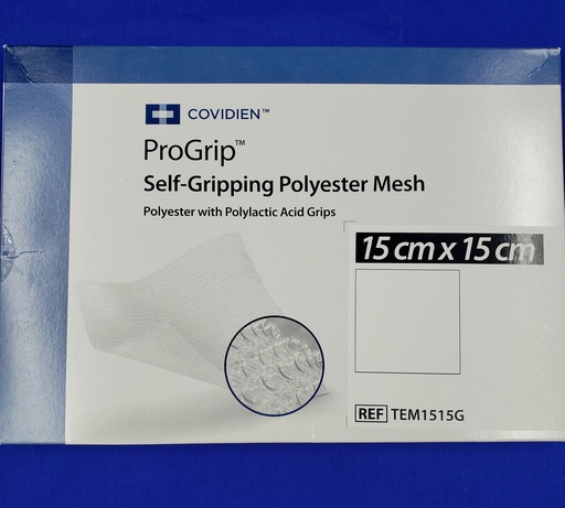 [TEM1515G] Medtronic Parietex 15 cm x 15 cm Progrip Rectangular Self Fixating Mesh Patch