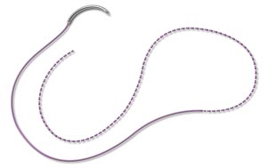 [911B] Surgical Look™OfficePlasticSurgery Smallstitch™Suture, 6/0 Nylon, Blk Mono, 10"/25cm, C17, 12mm 