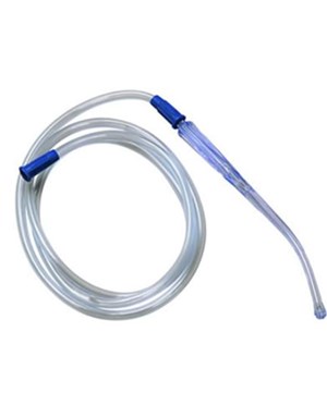 [AS825P] Amsino Amsure® Suction Connecting Tube, ¼" x 6 ft, Sterile, Rigid, Bulb Tip, Non-Vented Yankauer