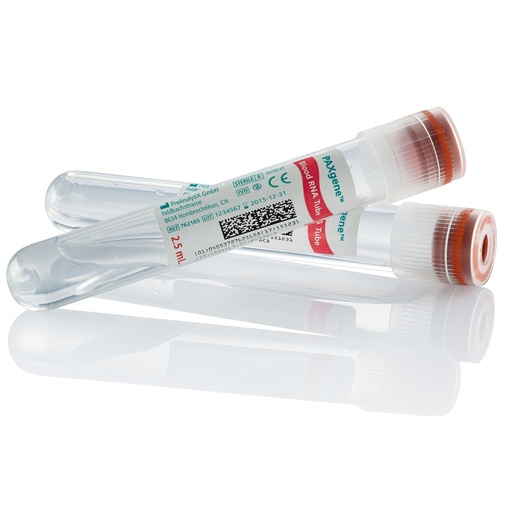 [762165] BD Vacutainer PAXgene 16 mm x 100 mm Blood RNA Tubes w/ Hemogard Closure, Red, 100/Case