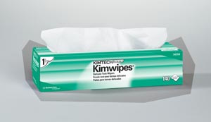 [34256] Kimberly-Clark Kimwipes EX-L Delicate Task Wipers, Disposable, Popup Box, 1-Ply White, 15" x 17"