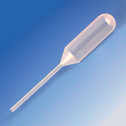 [136020] Globe Scientific 4 ml LDPE Non-Sterile Narrow Short Stem Transfer Pipets, 5000/Case