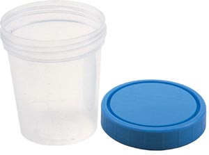 [AS340] Amsino Urine Specimen Containers, Screw On Lid & Label, 4 oz, Sterile
