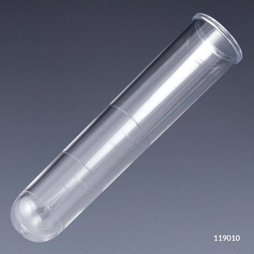[119010] Globe Scientific 8 ml PS Plastic Test Tubes w/ Rim, 2500/Case